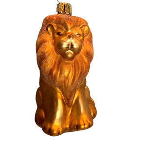 Midwest Cannon Falls Lion Christmas Ornament Blown Mercury Glass Germany B2